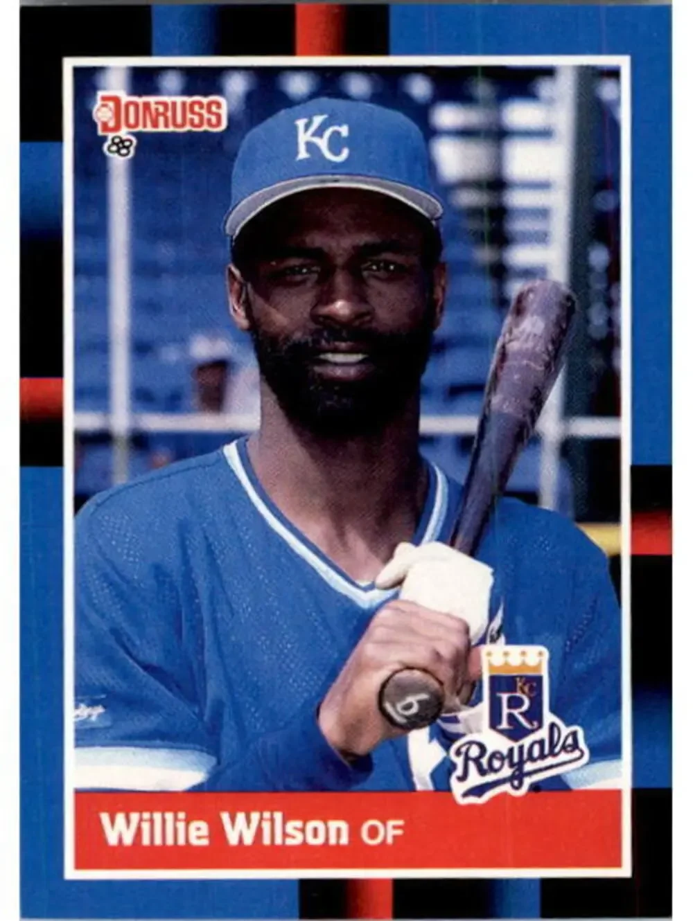 1988 Willie Wilson Donruss Baseball Card #255